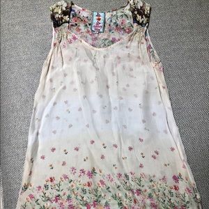 Johnny Was Silk Floral Tank Size Small